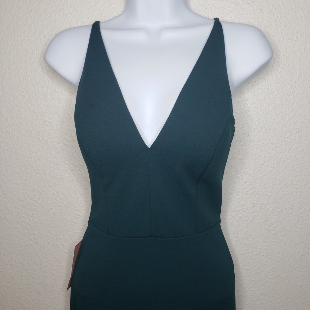 BHLDN Sz 4 Jones Dress in Dark Green - Picture 3 of 7
